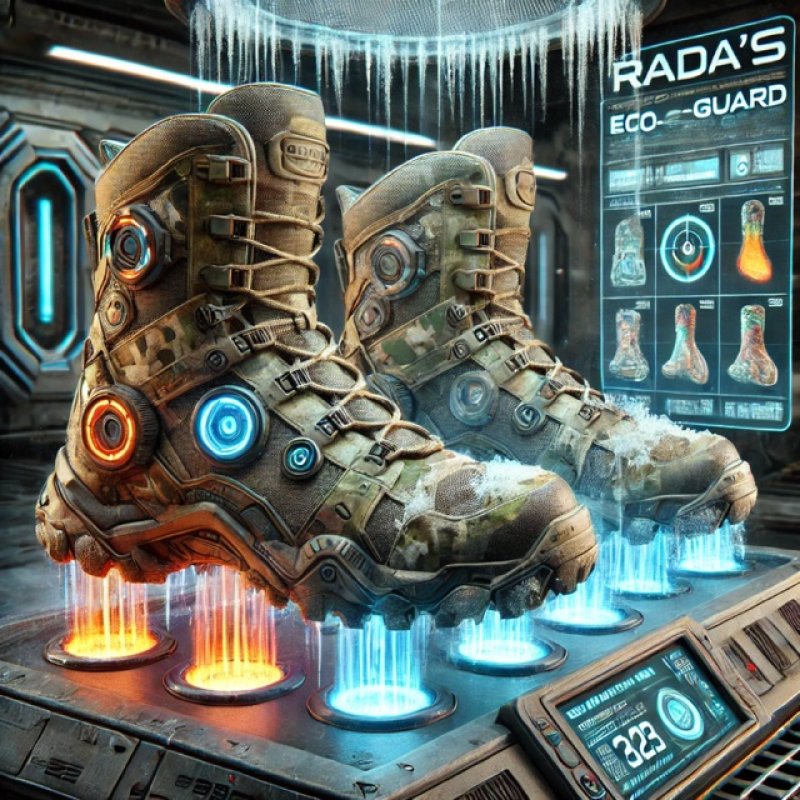 Buty i rekawiczki wojsk.z czujnikami biometrycz.