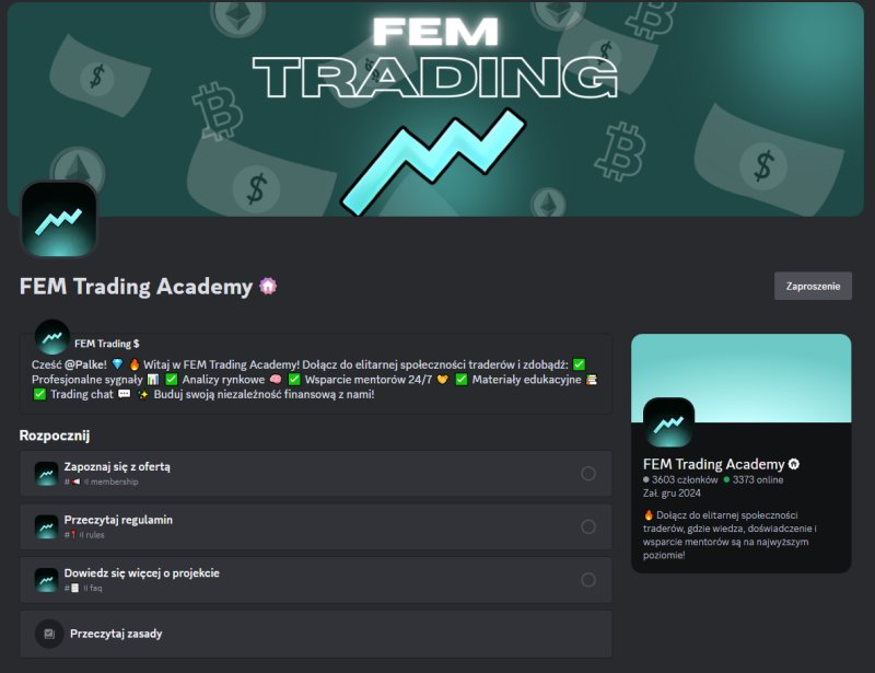 Szukam inwestora FEM Trading Academy