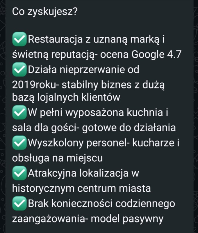 Poszukiwany wspólnik do funkcjonującej restauracji - 02