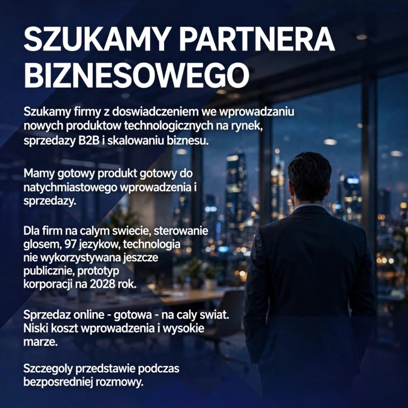 Szukam Partnera Biznes